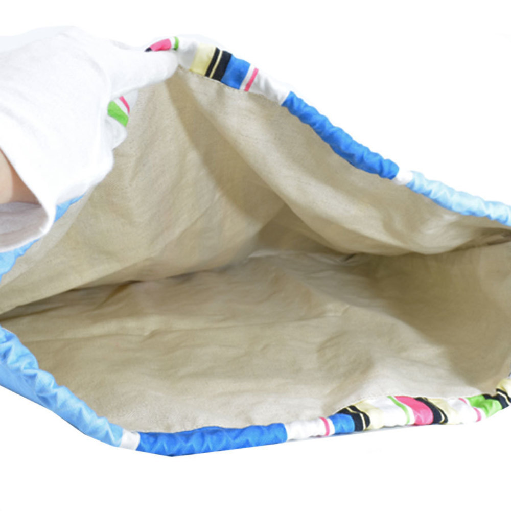 Loewe Stripes Drawstring Multi Canvas Leather Pou… - image 4